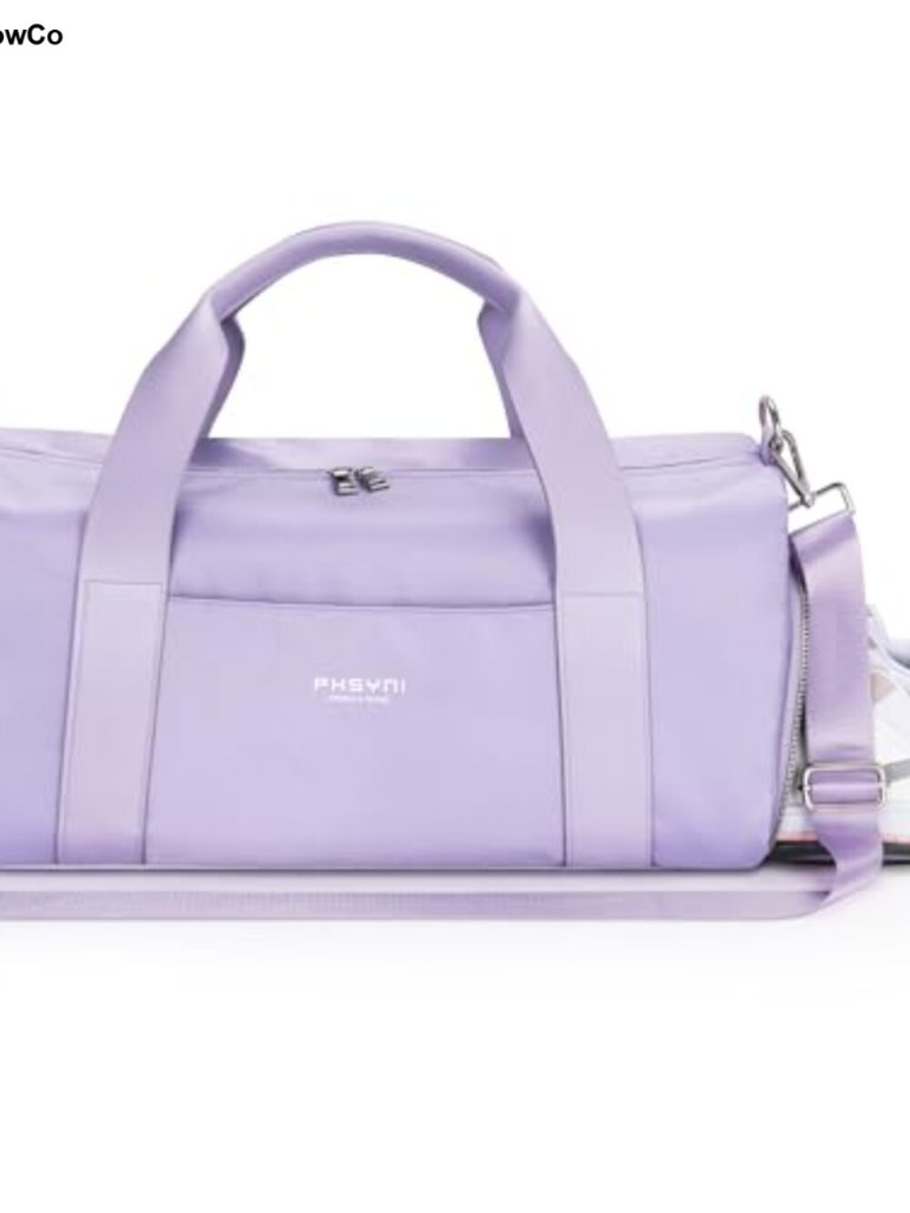 19" Personal Gym Bag with Shoe Compartment & Wet Pocket, Water-Resistant Oxford